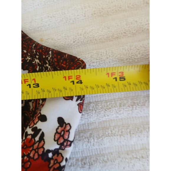 Takara Womens Maxi Dress Brown Red Paisley Print Sleeveless Ruched Medium Boho - Picture 6 of 12